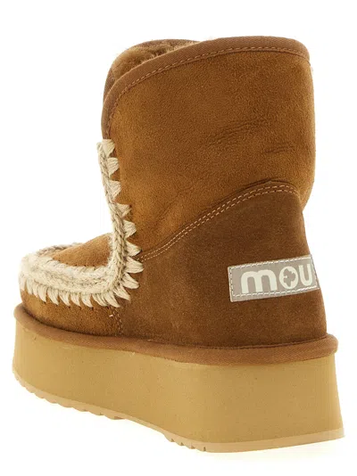 Mou 'platform Boot' Ankle Boots In Brown