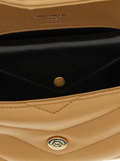 Saint Laurent 'loulou' Mini Crossbody Bag In Sand