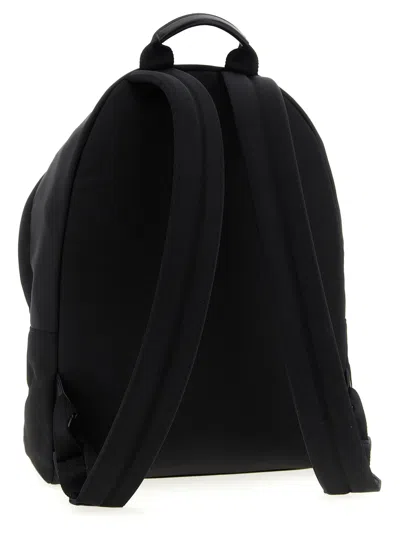 Givenchy Black Backpack With Adjustable Shoulder Straps And Logo On Front In Tech Fabric Man In Black