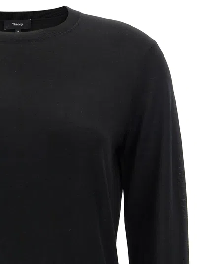 Theory Classic Black Wool Sweater In Black