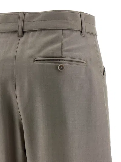 Lemaire Curved Tailored Pants In Brown