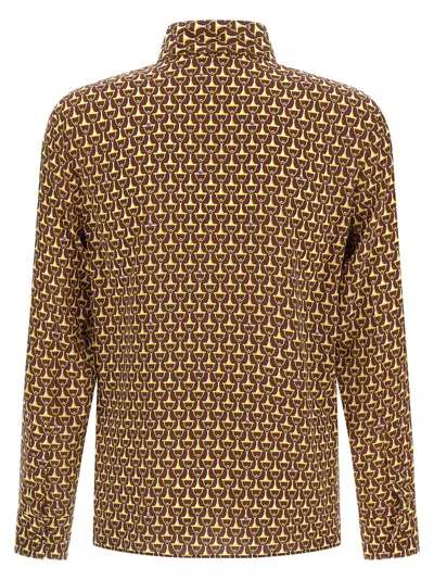 Gucci Equestrian Inspired Button-down Collar Shirt In Multi