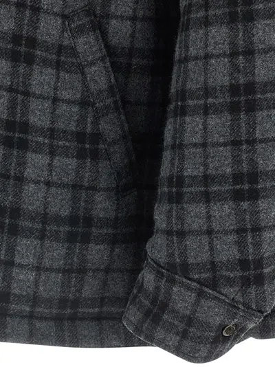 Willy Chavarria Padded Overshirt Puffer Jackets Gray In Gray