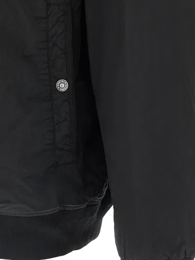 Stone Island Compass-badge Bomber Jacket In Black