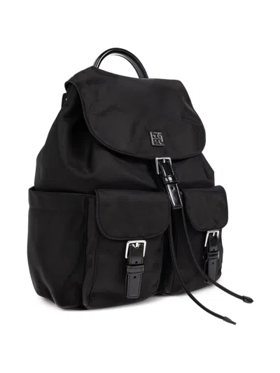 Tory Burch Functional Nylon Backpack With Multiple Pockets In Black