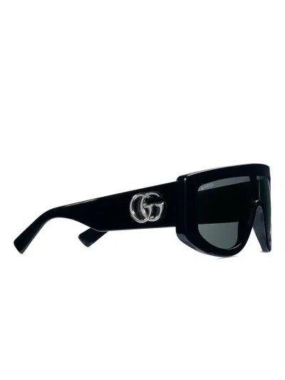 Gucci Rectangular Shape Sunglasses In Black
