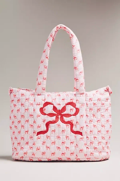 Loveshackfancy Aja Patterned Tote Bag In Pink
