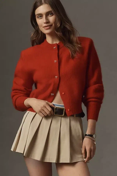 Lovaan Flo Cardigan Sweater In Red