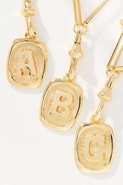 By Anthropologie Linked Chain Monogram Pendant Necklace