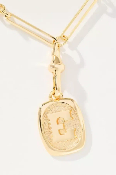 By Anthropologie Linked Chain Monogram Pendant Necklace