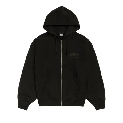 Pre-owned Stussy International Designs Zip Hoodie 'black' | Men's Size M