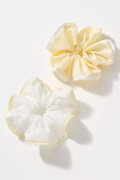 By Anthropologie Nylon Scrunchies, Set Of 2 In Yellow
