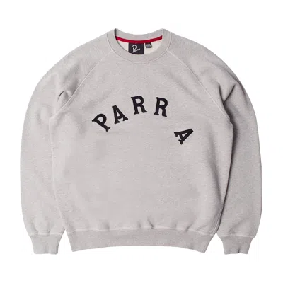 Pre-owned Parra Drunk Parent Crewneck Sweatshirt 'heather Grey' | Men's Size L In Gray