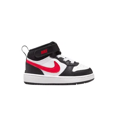 Pre-owned Nike Court Borough Mid 2 Td 'white/white/black/university Red' | Infant Size 6