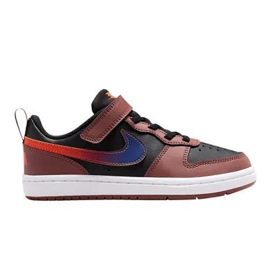 Pre-owned Nike Court Borough Low Recraft Ps 'black/red Sepia/team Orange/deep Night' | Kid's Size 3
