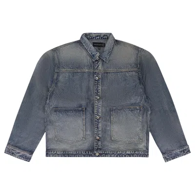Pre-owned Who Decides War Furor Waxed Denim Jacket 'indigo' | Blue | Men's Size Xxl