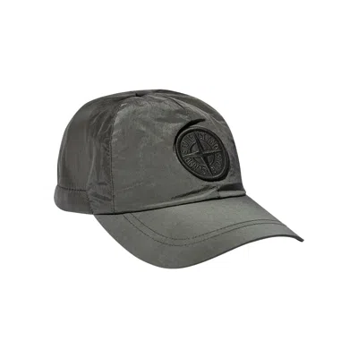 Pre-owned Stone Island Nylon Metal Logo Cap 'musk' | Green | Men's Size Xl