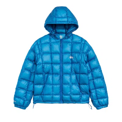 Pre-owned Stussy Midweight Hooded Puffer 'blue' | Men's Size S