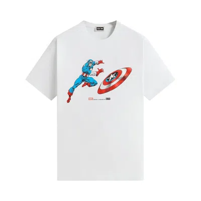Pre-owned Kith X Marvel Captain America Vintage Tee 'white' | Men's Size L