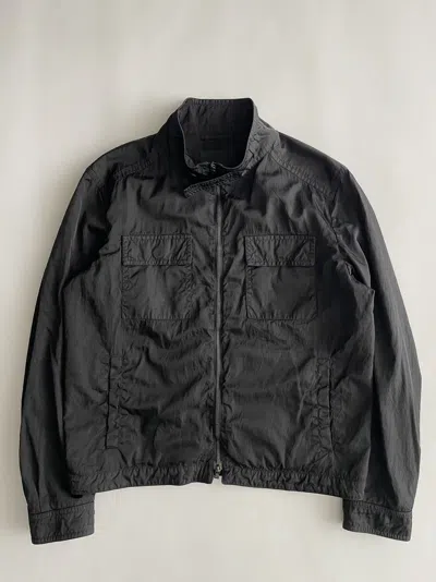 Pre-owned Prada Early 2000's Nylon Zip Jacket In Blue