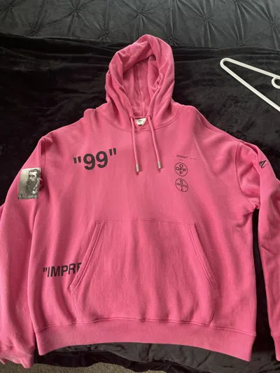 Pre-owned Off-white “impressionism” Hoodie In Pink