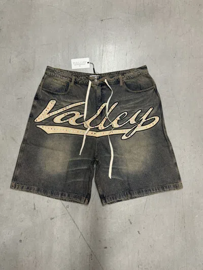 Pre-owned Vale Forever Skittles Jorts Blue/cream Size 38