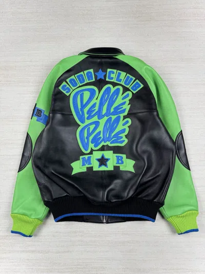 Pre-owned Pelle Pelle Soda Club Leather Jacket In Green
