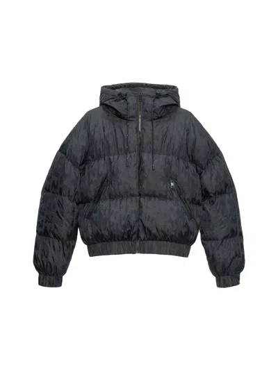 Msgm Themwave Padded Down Jacket In Black
