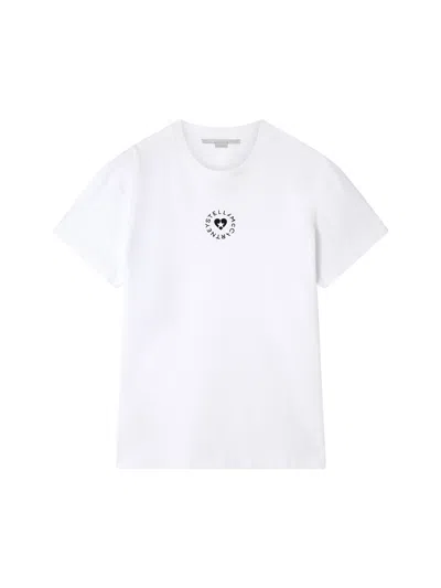 Stella Mccartney Tshirt Con Logo In White