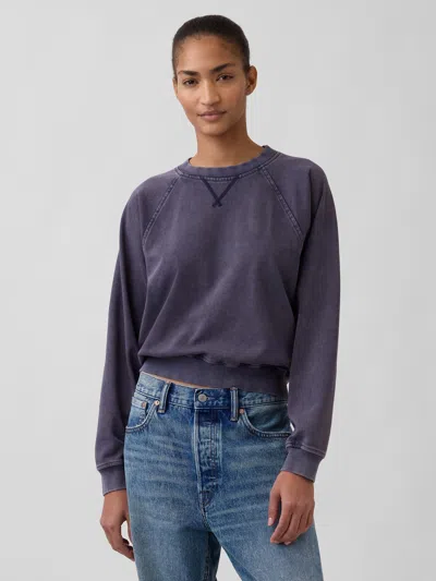 Gap French Terry Raglan Sweatshirt In Blue