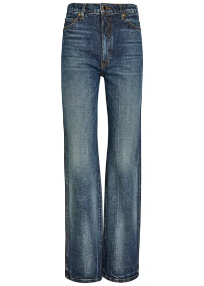 Khaite Danielle Slim Straight-leg Jeans In Multi