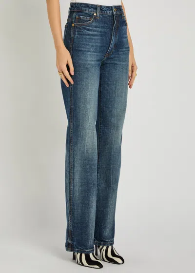 Khaite Danielle Slim Straight-leg Jeans In Multi