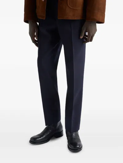 Prada Round Toe Leather Ankle Boots With Block Heel In Black