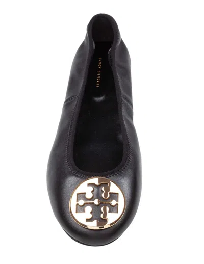 Tory Burch Nappa Leather Ballerina Flats In Black