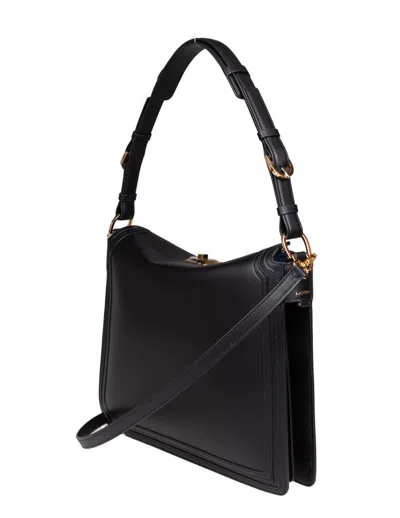 Lanvin Compagnon Asymmetrical Bag In Leather In Red