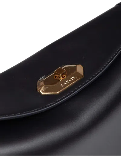 Lanvin Compagnon Asymmetrical Bag In Leather In Red