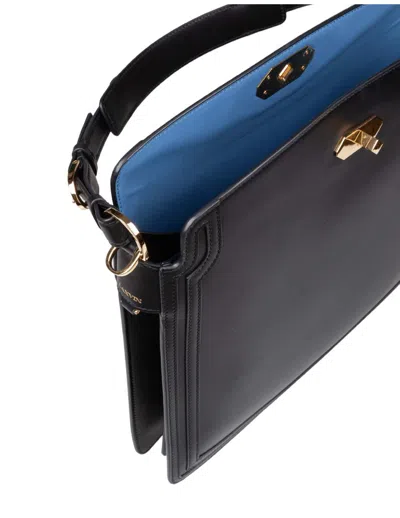 Lanvin Compagnon Asymmetrical Bag In Leather In Red