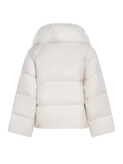 Yves Salomon Down Jacket In White