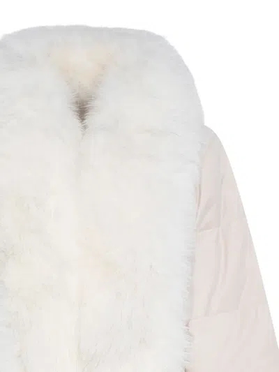 Yves Salomon Down Jacket In White