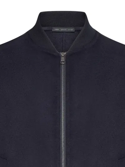 Low Brand Zip Bomber Jacket In Blue