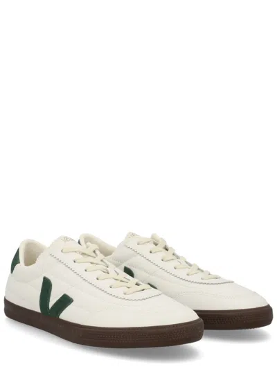 Veja Multicolour Leather Suede Sneaker In White