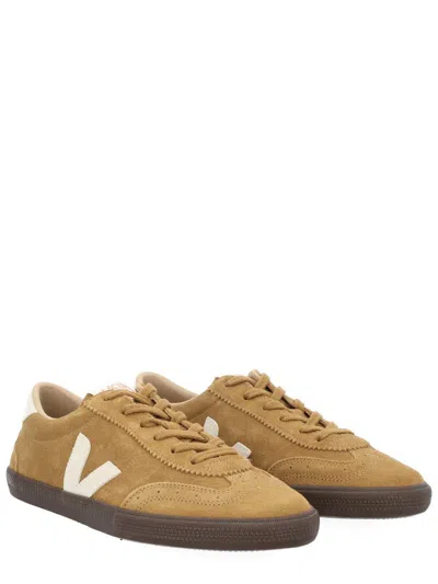 Veja Volley Sneakers In Beige Suede In Multi