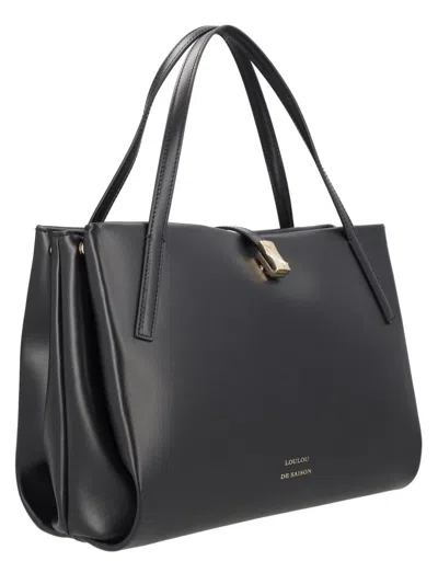 Loulou De Saison Black Calfskin Handbag In Black