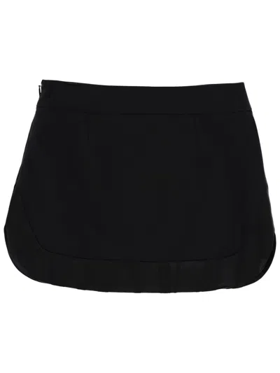 Pucci Sheer Hem Mini Skirt Design In Black