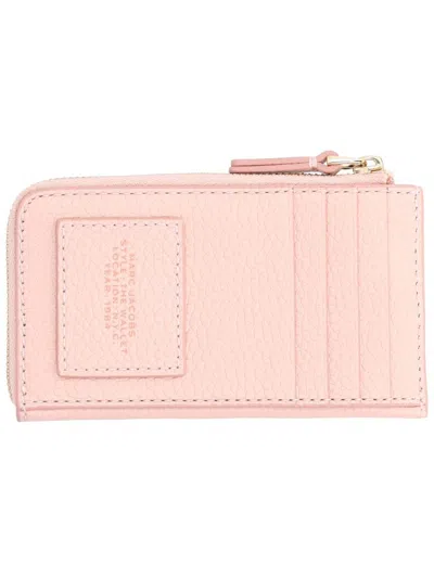 Marc Jacobs Leather Card Holder In Pink