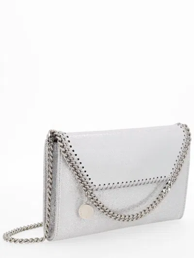 Stella Mccartney Falabella Crossbody Chain Wallet In Silver