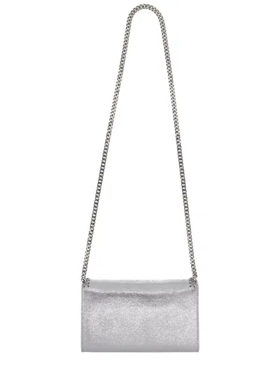 Stella Mccartney Falabella Crossbody Chain Wallet In Silver
