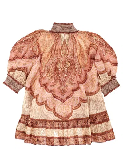 Zimmermann "wanderlust" Ruffle Blouse In Multi