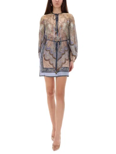 Zimmermann Wanderlust Silk Tunic In Multi