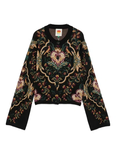 Farm Rio Cardigan Con Motivo Jacquard In Multi